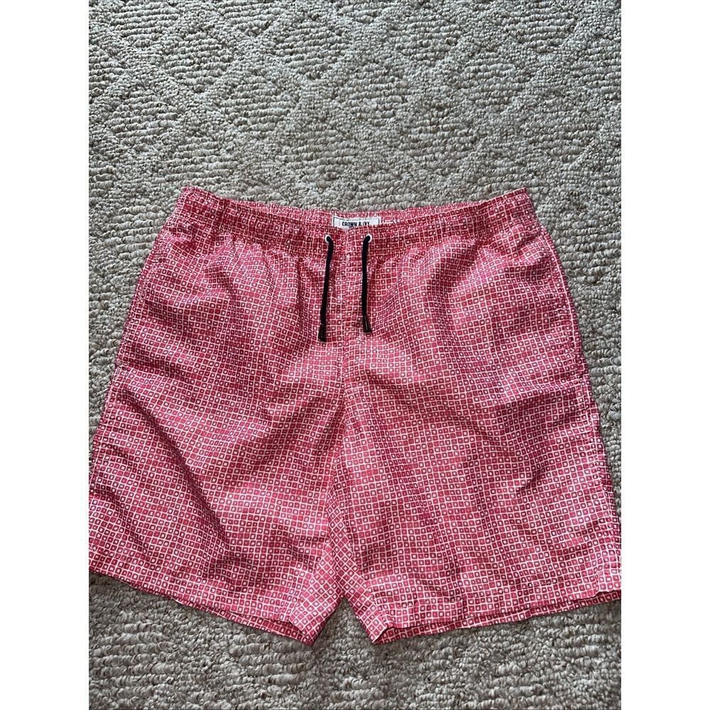 Crown & Ivy ROOSTER Swimwear Trunks Mens Size‎ MEDIUM EUC